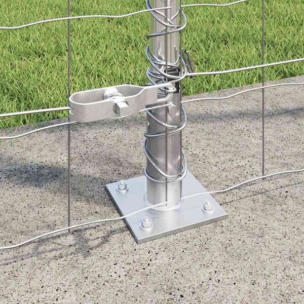 vidaXL Fence with Post Silver 1.5 x 10 m Steel