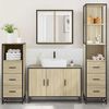 vidaXL 4&nbsp;Piece Bathroom Furniture Set&nbsp;Sonoma Oak Engineered Wood