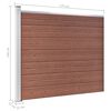 vidaXL Fence Panel Set WPC 526x146 cm Brown