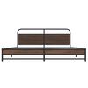 vidaXL Metal Bed Frame without Mattress Brown Oak 200x200 cm