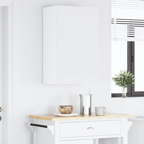 vidaXL Hanging Cabinet with Door White 50 x 31 x 80 cm Engineered Wood
