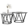 vidaXL Side Table Set 2 pcs Grey Sonoma Engineered Wood and Steel