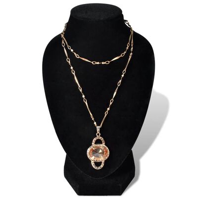 Flannel Jewelry Holder Necklace Bust Black 9 x 8.5 x 15 cm 4 pcs