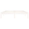 vidaXL Bed Frame without Mattress White Solid Wood Pine 140x200cm