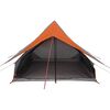 vidaXL Tents with Roof Grey and orange 256 x 266 x 185 cm Polyester
