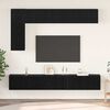 vidaXL TV Cabinet Set Wall-mounted 6 pcs Black Oak Engineered Wood