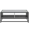 vidaXL Coffee Table Grey Sonoma 80x80x30 cm Engineered Wood and Metal