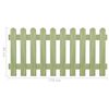 vidaXL Picket Fence Impregnated Pinewood 170x80 cm 6/9 cm