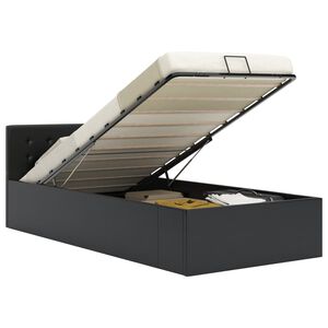 vidaXL Hydraulic Storage Bed Frame without Mattress Black 90x200 cm