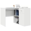 vidaXL Corner Desk with Drawer White 102 x 88 x 75 cm