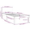 vidaXL Bed Frame without Mattress White 75x190cm Small Single