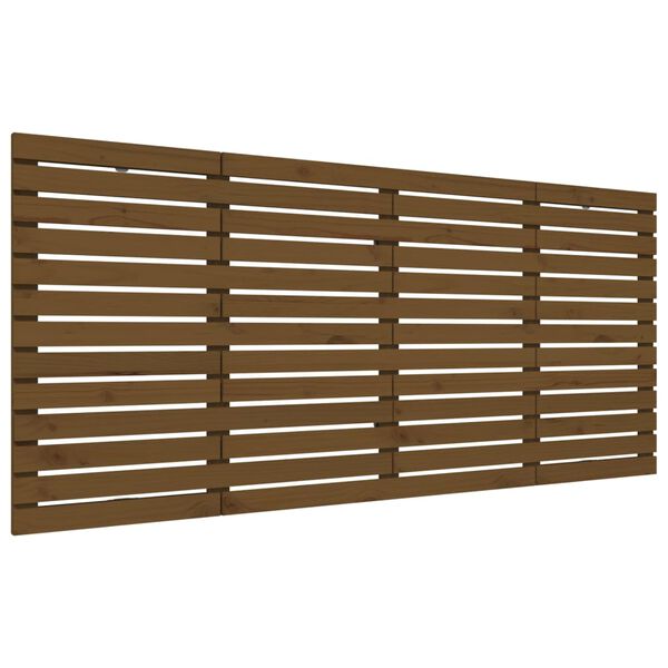 vidaXL Wall Headboard Honey Brown 206x3x91.5 cm Solid Wood Pine