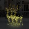 vidaXL Acrylic Reindeer Christmas Decorations 3 pcs 120 cm Warm White