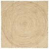 vidaXL Area Rug Natural and White 120 x 120 cm Jute
