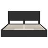 vidaXL Storage Bed with Headboard Black 200 x 200 cm Engineered Wood
