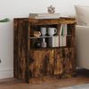 vidaXL Sideboard with LED Lights Smoked Oak 60x37x67 cm