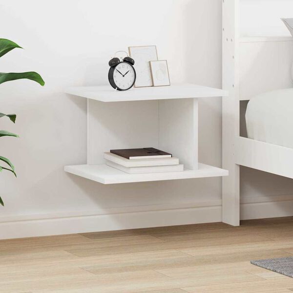 vidaXL Bedside Table White 40 x 30 x 25 cm Engineered Wood