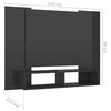 vidaXL Wall TV Cabinet High Gloss Grey 120x23.5x90 cm Engineered Wood