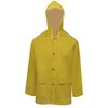 vidaXL Waterproof Heavy-duty 2-piece Rain Suit with Hood Yellow XL
