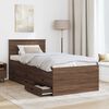 vidaXL Daybed Manual Brown Oak and Black 90 x 200 cm Engineered Wood