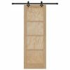 vidaXL Sliding Door ORKDAL Brown 73.5 x 211 cm Solid Pine Wood