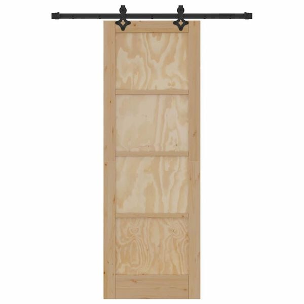 vidaXL Sliding Door ORKDAL Brown 73.5 x 211 cm Solid Pine Wood