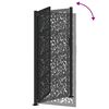 vidaXL Garden Gate Black 100x200 cm Steel Leaf Design