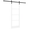 vidaXL Sliding Door ORKDAL White 83 x 211 cm Solid Pine Wood and Glass