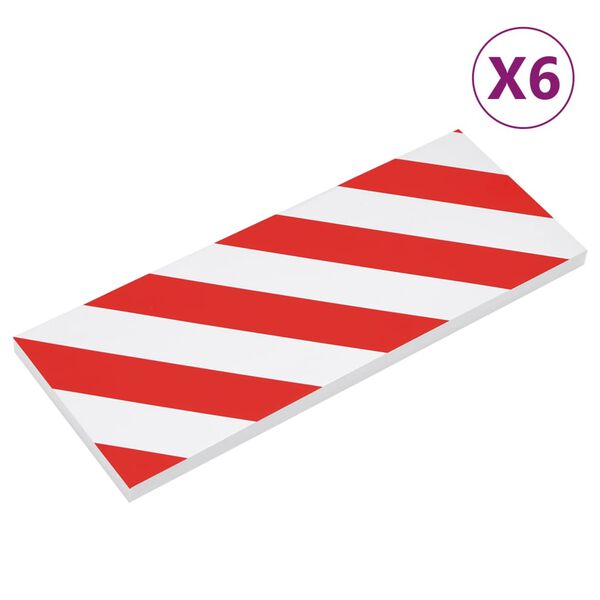 vidaXL Wall Protectors 6 pcs Red&White 50x20x2 cm EVA Foam