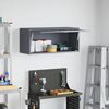 vidaXL Wall Cabinet for Garage with Gas-lift Door Anthracite