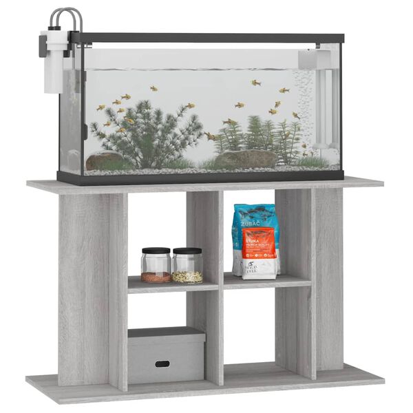 vidaXL Aquarium Stand Grey Sonoma 100x40x60 cm Engineered Wood