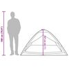 vidaXL Camping Tent Dome 2-Person Grey and Orange Waterproof