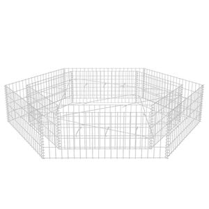 vidaXL Hexagonal Gabion Raised Bed 200x173x40 cm