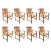 vidaXL 9 Piece Outdoor Dining Set Solid Acacia Wood