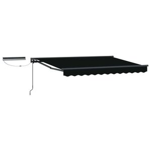 vidaXL Electric Retractable Awning Black 3 x 2.5 m