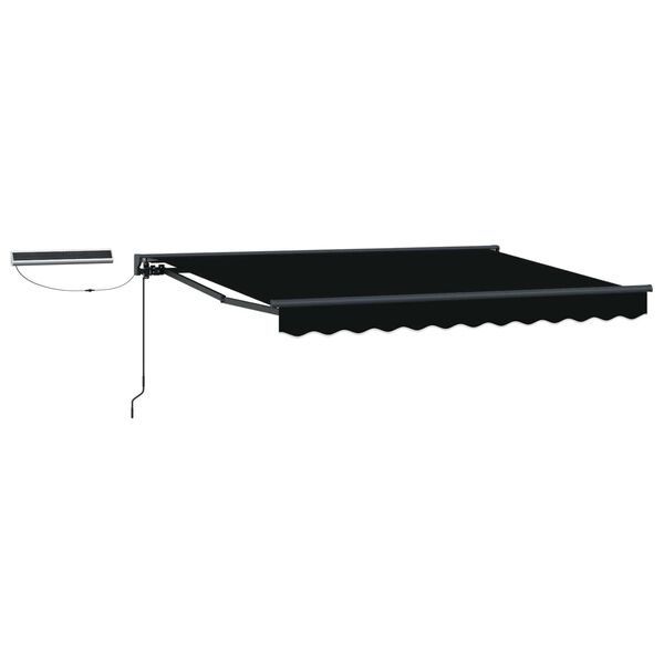vidaXL Electric Retractable Awning Black 3 x 2.5 m