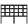 vidaXL Bed Headboard Black 140.5x4x100 cm Solid Wood Pine
