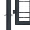 vidaXL Mesh Garden Gate Galvanised Steel 400x100 cm Grey