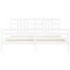 vidaXL Bed Frame without Mattress White 200x200 cm Solid Wood