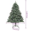 vidaXL Artificial Christmas Tree with 300 LEDs with Stand Green 210 cm