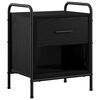 vidaXL Bedside Cabinet Black Oak 40 x 30 x 50 cm Engineered Wood