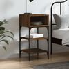 vidaXL Bedside Table Brown Oak 35x34.5x70 cm Engineered Wood