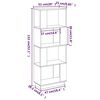 vidaXL Book Cabinet/Room Divider White 51x25x132 cm Solid Wood Pine