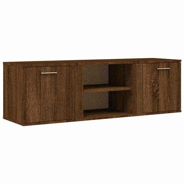 vidaXL TV Cabinet Brown Oak 120x34x37 cm Engineered Wood