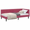 vidaXL Corner Bed Frame with Headboard Wine Red 100 cm x 200 cm Velvet