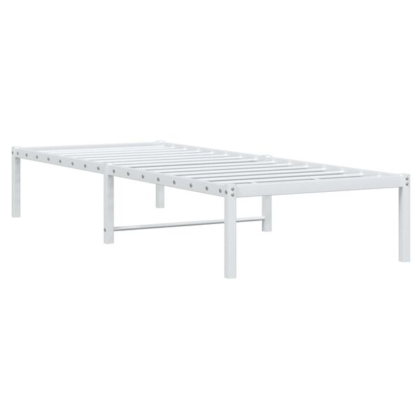 vidaXL Metal Bed Frame without Mattress White 80x200cm