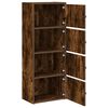 vidaXL Bookcase Smoked Oak 40x24x102 cm Engineered Wood