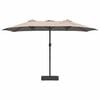 vidaXL Garden Parasol Taupe 385 x 209 x 244 cm Fabric