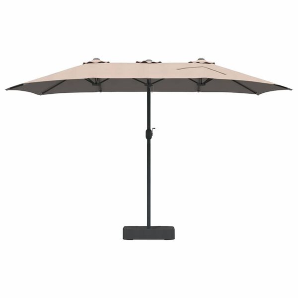 vidaXL Garden Parasol Taupe 385 x 209 x 244 cm Fabric