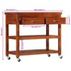 vidaXL Kitchen Trolley 100x48x89 cm Solid Acacia Wood